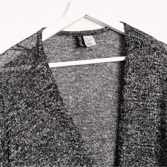 H&M Marled Grey Lightweight Robe Cardigan - Picture 2 of 4